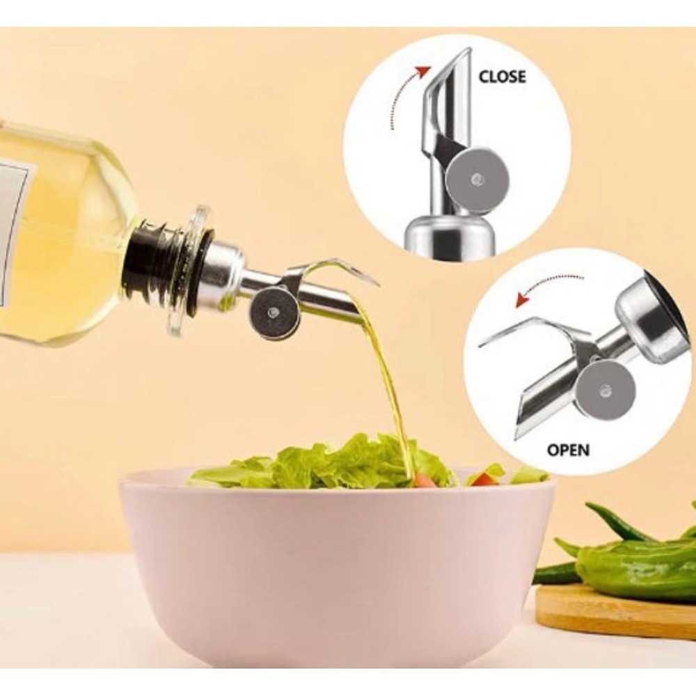 Glass Oil & Vinegar Dispenser Set 300ml | Weighted Pour Spouts | Labels | Funnel - Picture 2 of 4